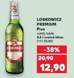Kaufland LOBKOWICZ PREMIUM Pivo světlý ležák nabídka