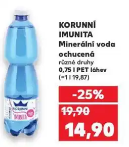 Kaufland KORUNNÍ IMUNITA Minerální voda ochucená nabídka