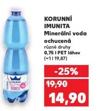 Kaufland KORUNNÍ IMUNITA Minerální voda ochucená nabídka