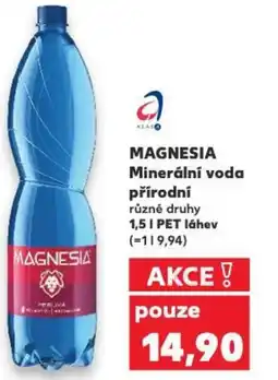 Kaufland MAGNESIA Minerální voda přírodní nabídka
