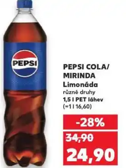 Kaufland PEPSI COLA/ MIRINDA Limonáda nabídka