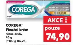 Kaufland COREGA Fixační krém nabídka