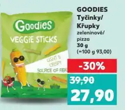 Kaufland GOODIES Tyčinky/ Křupky zeleninové/ pizza nabídka