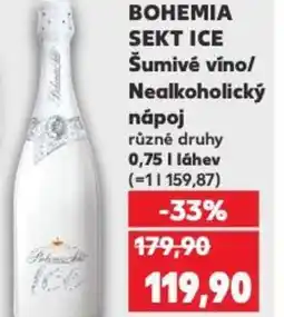 Kaufland BOHEMIA SEKT ICE Šumivé vino/ Nealkoholický nápoj nabídka