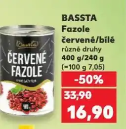 Kaufland BASSTA Fazole červené/bílé nabídka