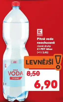 Kaufland Pitná voda neochucená nabídka