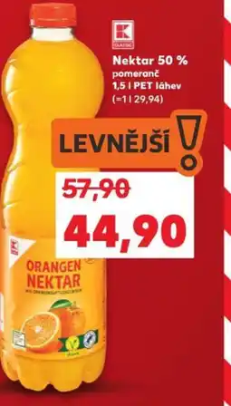 Kaufland Nektar 50 % pomeranč nabídka