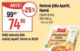 Globus Hotová jídla Apetit, Hamé nabídka