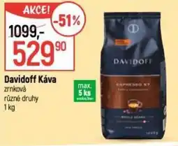 Globus Davidoff Káva zrnková nabídka