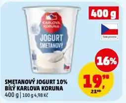 Penny Market Smetanový jogurt 10% bílý karlova koruna nabídka