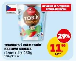 Penny Market Tvarohový krém tobík karlova koruna nabídka