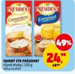 Penny Market Tavený sýr président nabídka