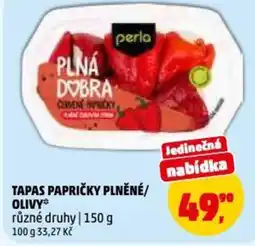 Penny Market Tapas papričky plněné/ olivy nabídka