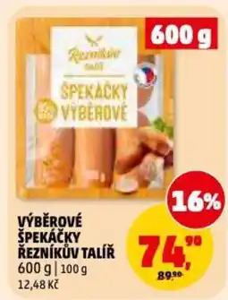 Penny Market Výběrové špekáčky rezníkův talíř nabídka