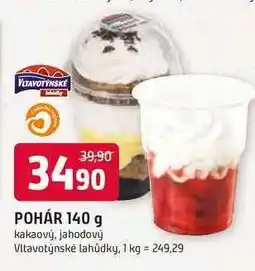 Trefa POHÁR 140 g kakaový, jahodový nabídka