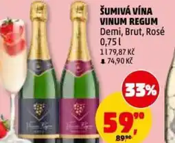 Penny Market Šumivá vína vinum regum Demi, Brut, Rosé nabídka