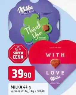 Trefa MILKA 44 g vybrané druhy nabídka