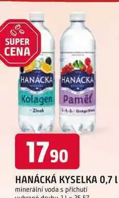 Trefa HANÁCKÁ KYSELKA 0,7L minerální voda s příchutí nabídka