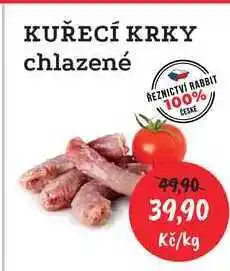 RABBIT řeznictví KUŘECÍ KRKY chlazené nabídka