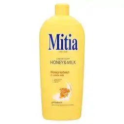 Ráj drogerie Mitia Tekuté mýdlo refill honey & milk 1000ml nabídka