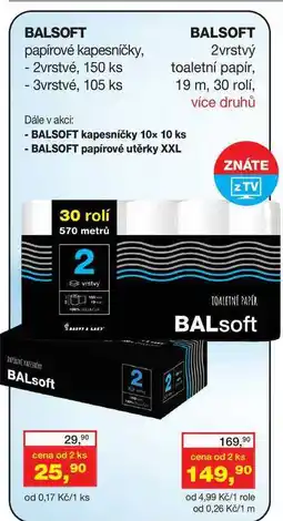 Ráj drogerie BALSOFT 105-150 ks nabídka