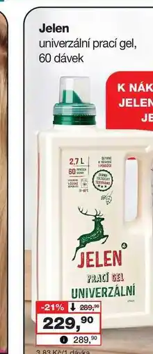Barvy a laky drogerie Jelen univerzální prací gel, 60 dávek nabídka