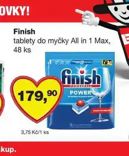 Barvy a laky drogerie Finish tablety do myčky All in 1 Max, 48 ks nabídka
