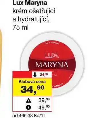 Barvy a laky drogerie Lux Maryna krém ošetřující a hydratující nabídka