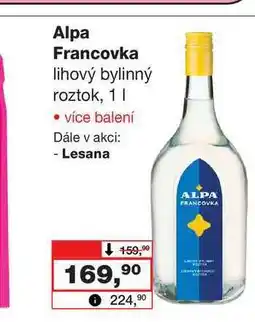 Barvy a laky drogerie Alpa Francovka lihový bylinný roztok nabídka