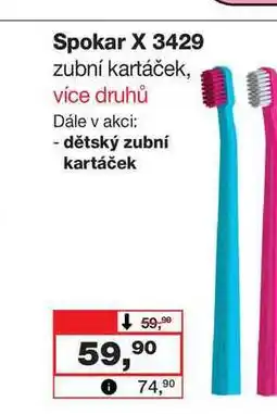 Barvy a laky drogerie Spokar X 3429 zubní kartáček, více druhů nabídka
