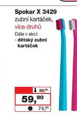 Barvy a laky drogerie Spokar X 3429 zubní kartáček, více druhů nabídka