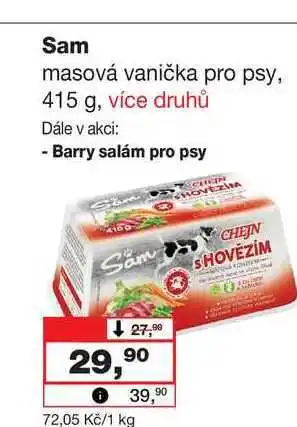 Barvy a laky drogerie Sam masová vanička pro psy nabídka