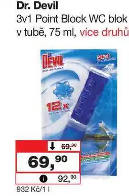 Barvy a laky drogerie Dr. Devil 3v1 Point Block WC blok v tubě nabídka