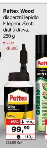 Barvy a laky drogerie Pattex Wood disperzní lepidlo k lepení všech druhů dřeva nabídka