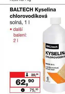 Barvy a laky drogerie BALTECH Kyselina chlorovodíková solná nabídka