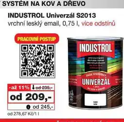 Barvy a laky drogerie INDUSTROL Univerzál S2013 vrchní lesklý email nabídka
