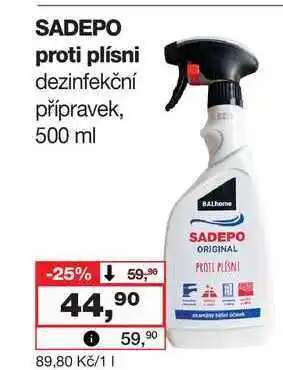 Barvy a laky drogerie SADEPO proti plísni dezinfekční přípravek nabídka