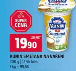 Terno KUNIN SMETANA NA VAŘENÍ 200 g 12% tuku nabídka