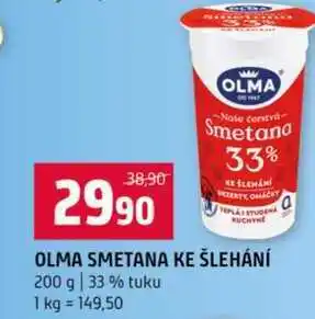 Terno OLMA SMETANA KE ŠLEHÁNÍ 200 g 33% tuku nabídka