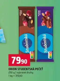 Terno ORION STUDENTSKÁ PEČEŤ 250 g vybrané druhy nabídka