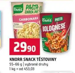 Terno KNORR SNACK TĚSTOVINY 55-66 g vybrané druhy nabídka