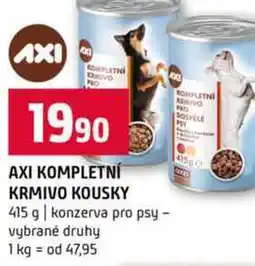 Terno AXI KOMPLETNÍ KRMIVO KOUSKY 415 g konzerva pro psy vybrané druhy nabídka