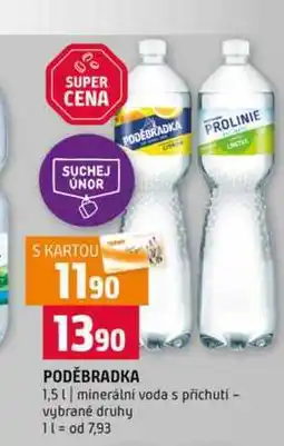 Terno PODĚBRADKA 1,5l minerální voda s příchutí vybrané druhy nabídka