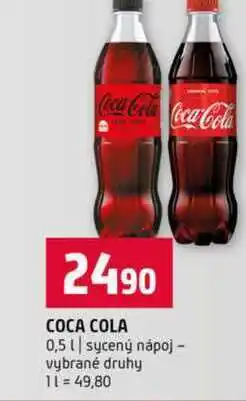 Terno COCA COLA 0,5l sycený nápoj vybrané druhy nabídka