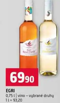 Terno EGRI 0,75l víno vybrané druhy nabídka