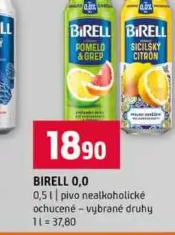 Terno BIRELL 0,0 0,5l pivo nealkoholické ochucené vybrané druhy nabídka
