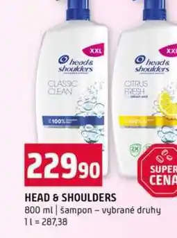 Terno HEAD & SHOULDERS 800 ml šampon vybrané druhy nabídka