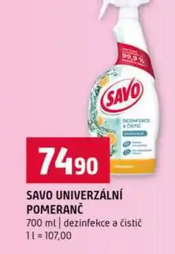 Terno SAVO UNIVERZÁLNÍ POMERANČ 700 ml dezinfekce a čistič nabídka