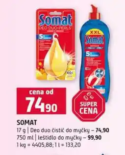 Terno SOMAT 17 g Deo duo čistič do myčky 750 ml leštidlo do myčky nabídka