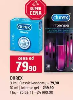 Terno DUREX 10m 3 ks Classic kondomy 10 ml Intense gel nabídka